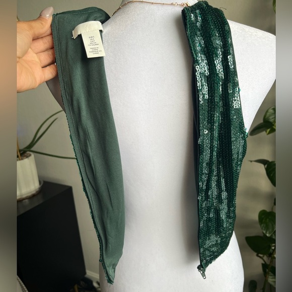 H&M Green Sequin Sleeveless Top - Picture 3 of 6